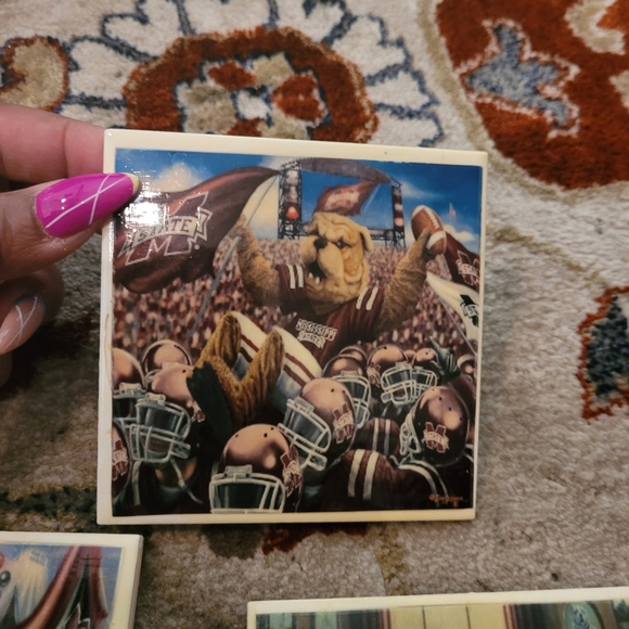 Mississippi State cup coasters lot of 3 - Picture 4 of 7